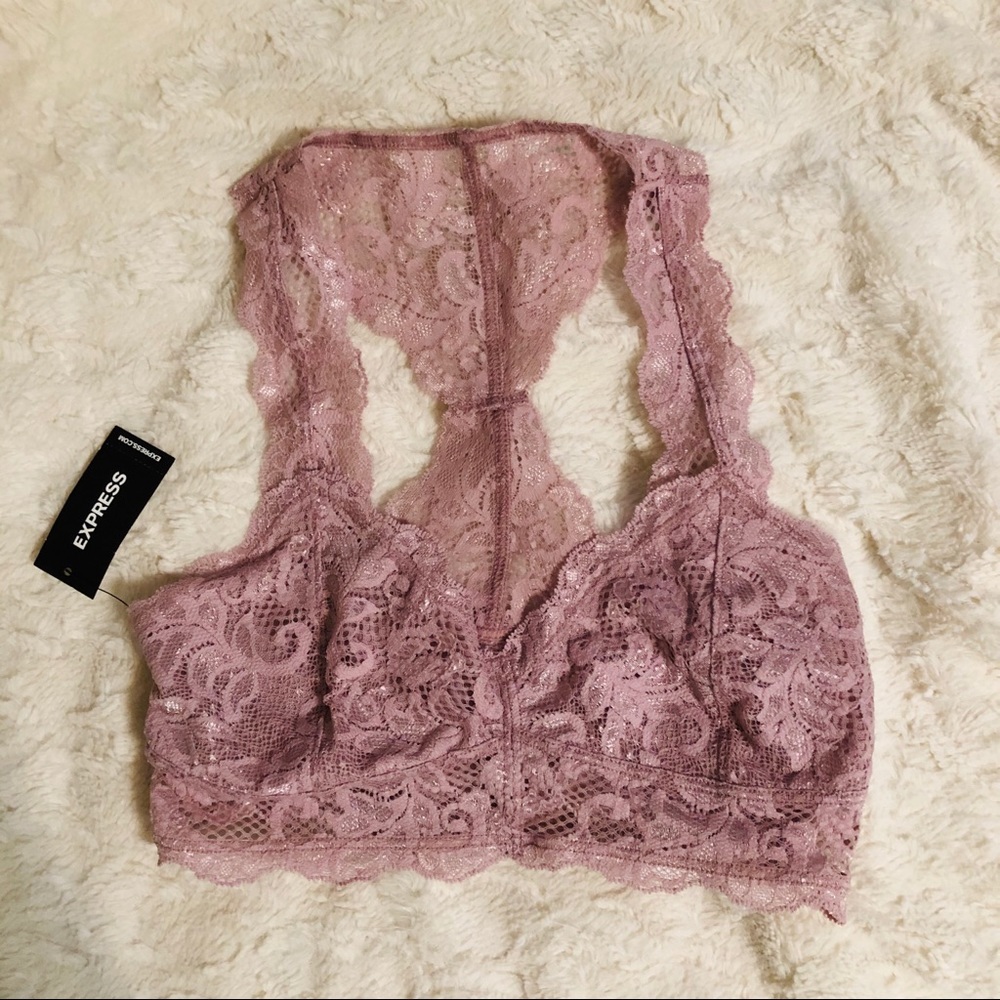 🌸Express Pink Lace Bralette Bra Sexy| NWT